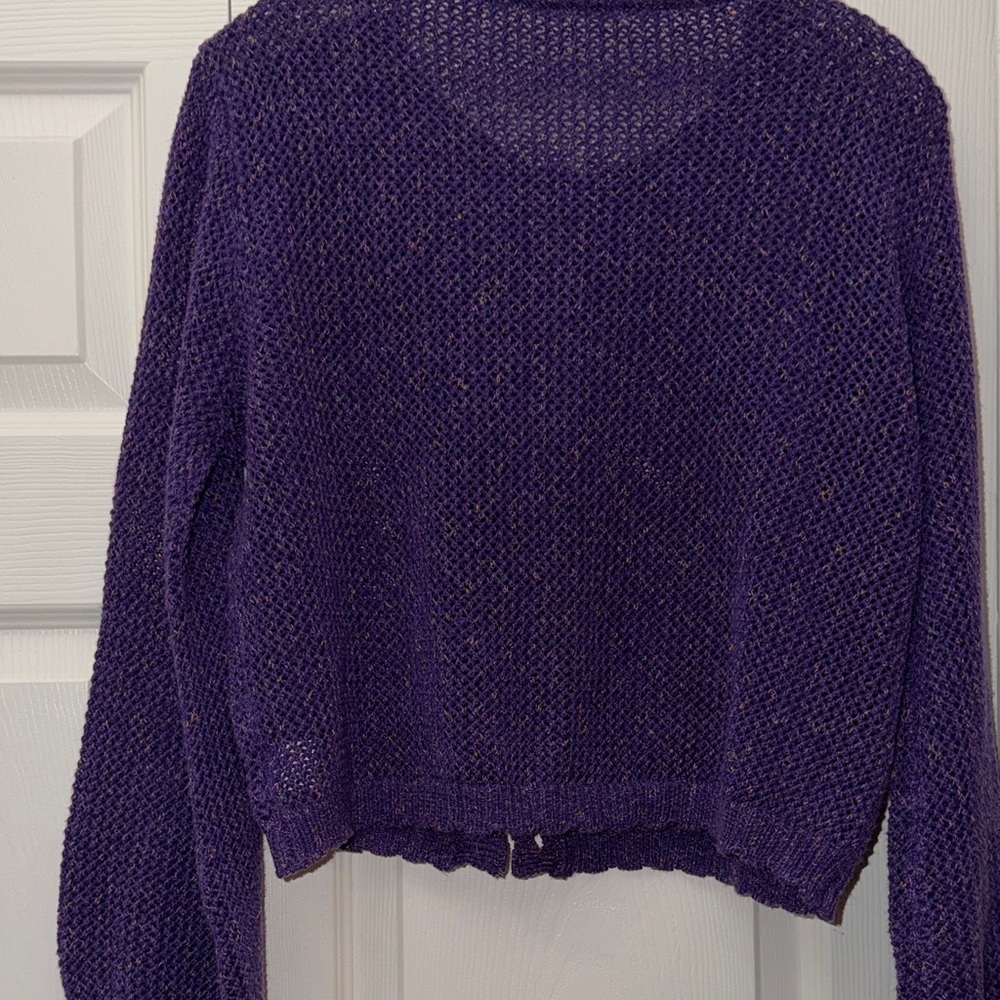 Large Soft Purple Knit Women's Sweater - Picture 5 of 10